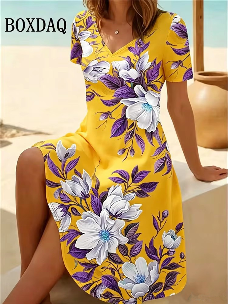 Gaun Wanita Ukuran Besar 6XL G - Romper Floral Print ulasan dan harga