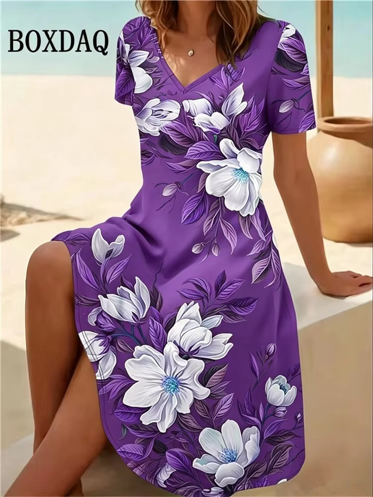 Gaun Wanita Ukuran Besar 6XL G - Romper Floral Print ulasan dan harga
