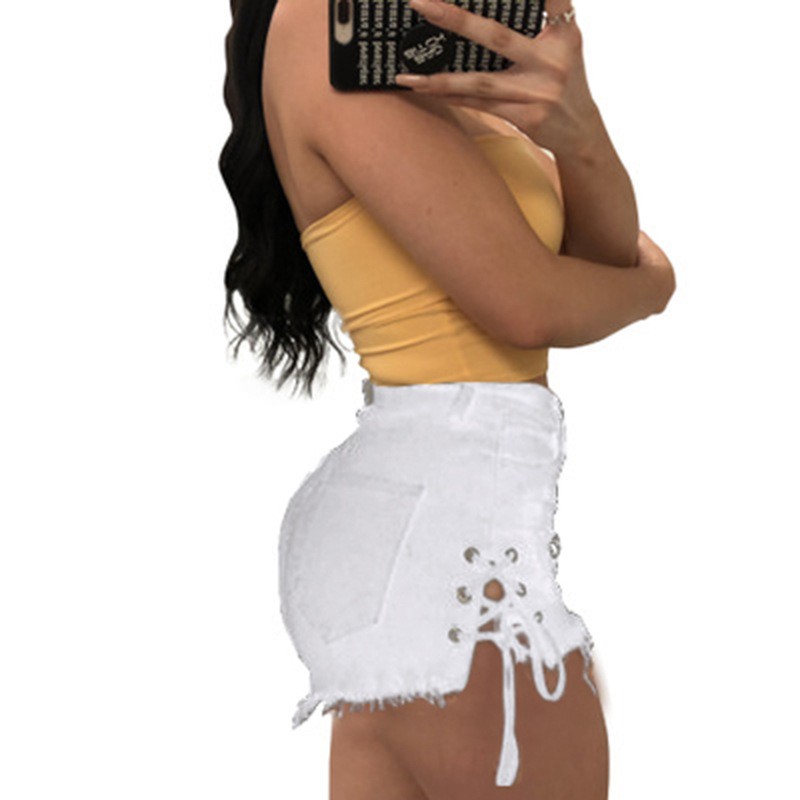 Celana Pendek Wanita Y2k Low R - Shorts Denim Frayed ulasan dan harga