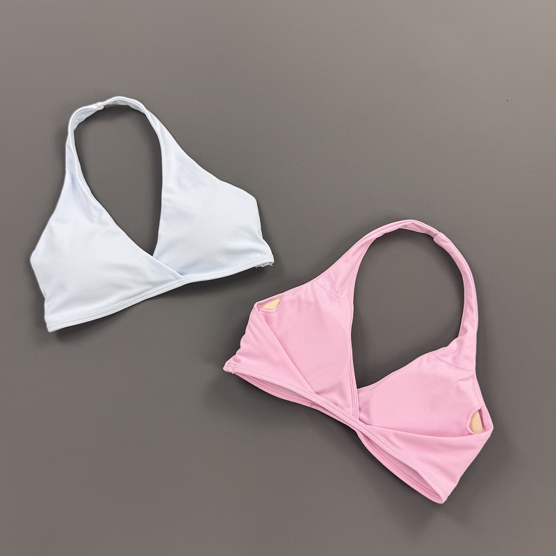 Atasan Gym Wanita Halter Neck  - Crop Top Crochet ulasan dan harga